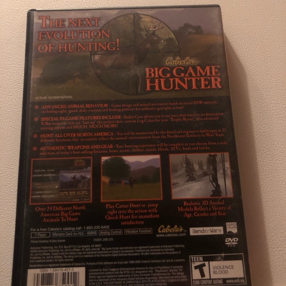 Cabela's Big Game Hunter (Sony PlayStation 2, 2002) complete, tested - Picture 5 of 5